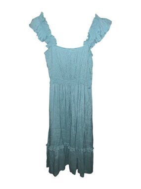 By The River Dress Pastel Smocked Tiered Medium